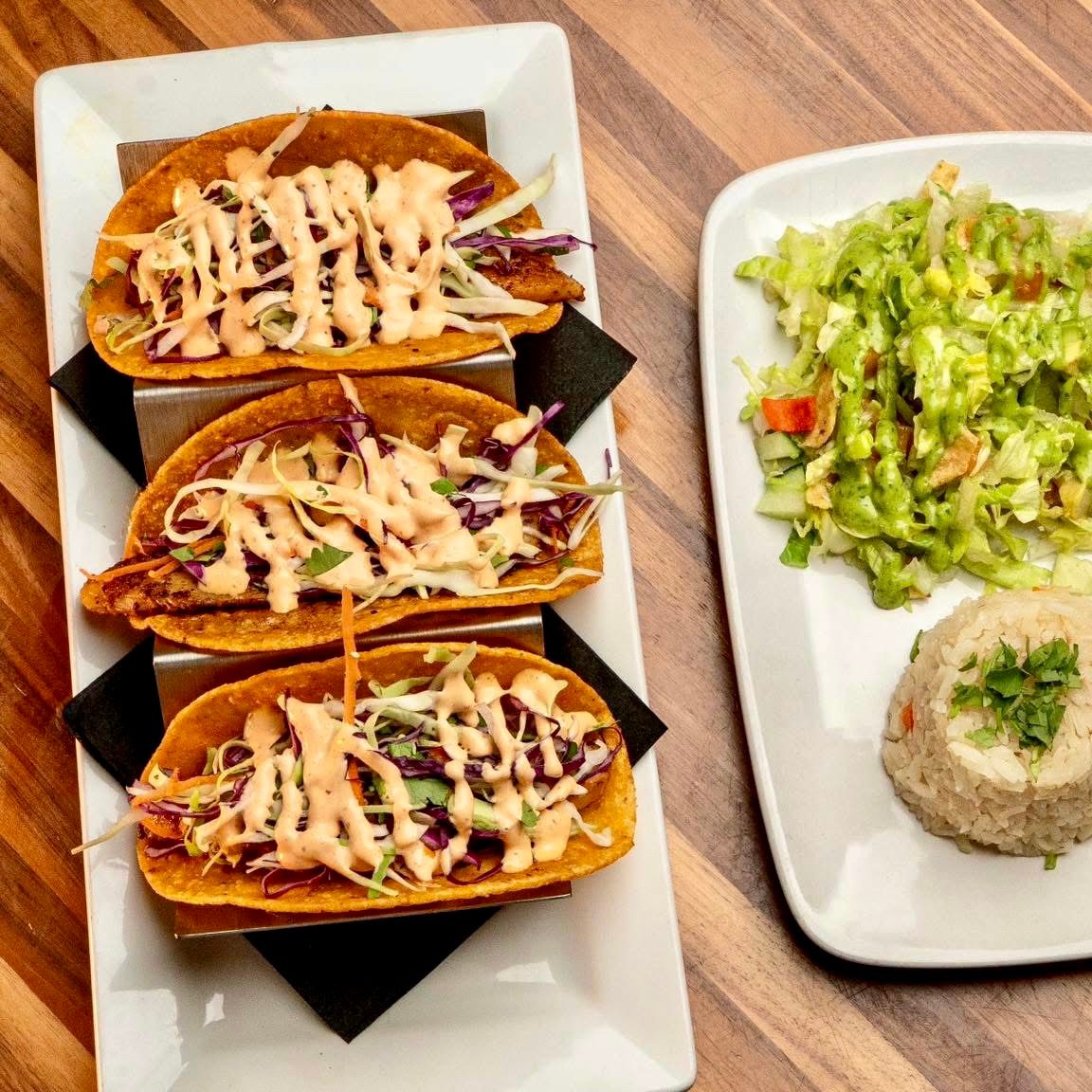 Seafood Tacos.