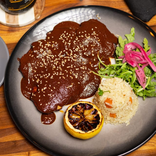 Homemade Mole Quarter.